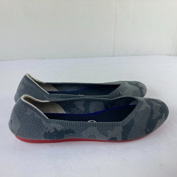 Rothys Ballet Flat Shoes Womens Sz 9 Gray Camo Slip On Comfort Designer Shoes - Picture 5 of 9